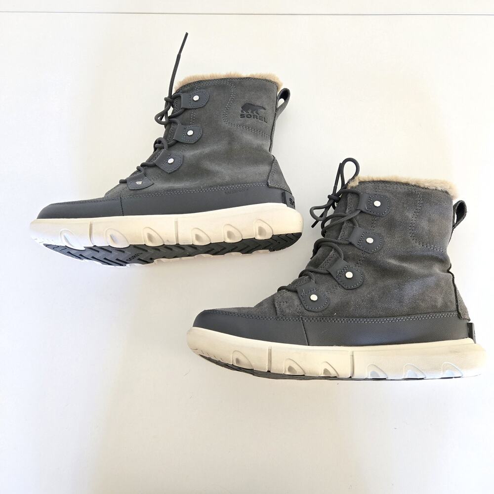 Sorel Explorer Next Joan Classic Waterproof Winter Boots Grey US 10 - Picture 9 of 12